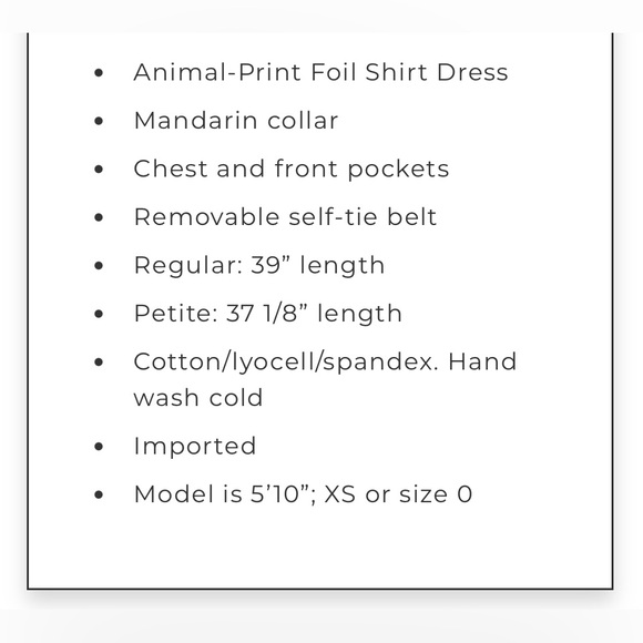 White House Black Market Foil Printed Shirt Dress - Picture 6 of 14